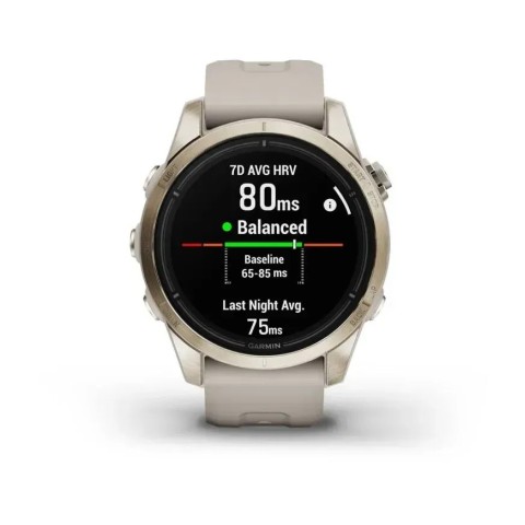 Смарт-годинник Garmin epix Pro Gen 2 Sapphire Edition (42мм) ніжно-золотистий зі світло-пісочним ремінцем