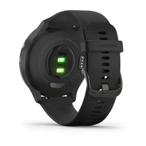Смарт-годинник Garmin vivomove 3 із грифельним безелем та чорними корпусом і ремінцем