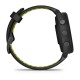 Смарт-годинник Garmin Forerunner 265s з чорним корпусом та чорним/жовтим силіконовим ремінцем