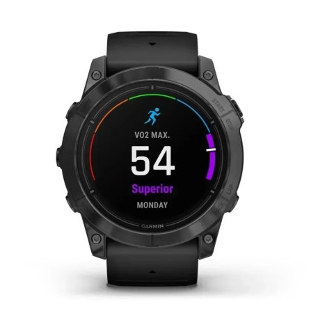 Смарт-годинник Garmin epix Pro Gen 2 Standard Edition (51 мм) сланцево-сірий з чорним ремінцем
