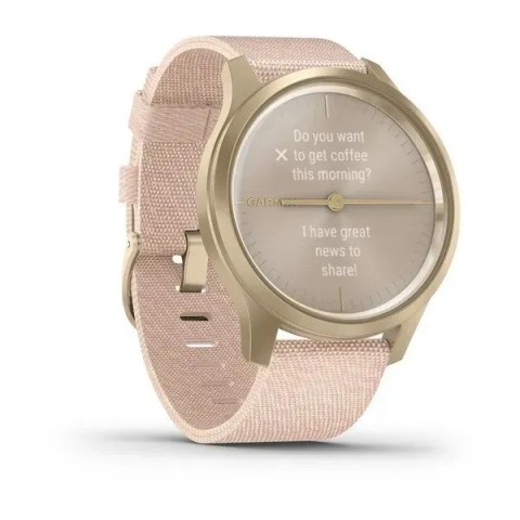 Смарт-годинник Garmin vivomove Style зі світло-золотим корпусом та рожевим ремінцем