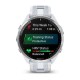 Смарт-годинник Garmin Forerunner 965 з титановим безелем, білим корпусом та білим/сірим силіконовим ремінцем