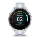 Смарт-годинник Garmin Forerunner 965 з титановим безелем, білим корпусом та білим/сірим силіконовим ремінцем