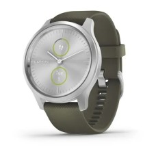 Смарт-годинник Garmin vivomove Style зі сріблястим корпусом і торфяним ремінцем
