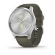 Смарт-годинник Garmin vivomove Style зі сріблястим корпусом і торфяним ремінцем