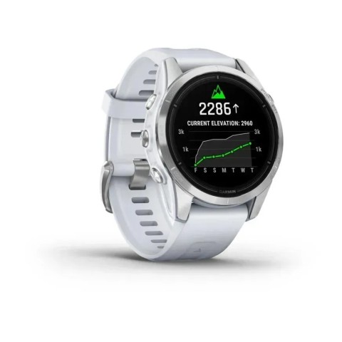 Смарт-годинник Garmin epix Pro Gen 2 Standard Edition (42мм) сріблястий з ремінцем кольору білого каменю