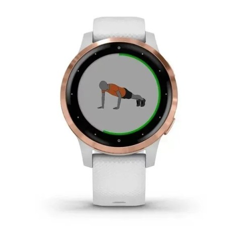 Смарт-годинник Garmin vivoactive 4S білий з рожево-золотистим безелем