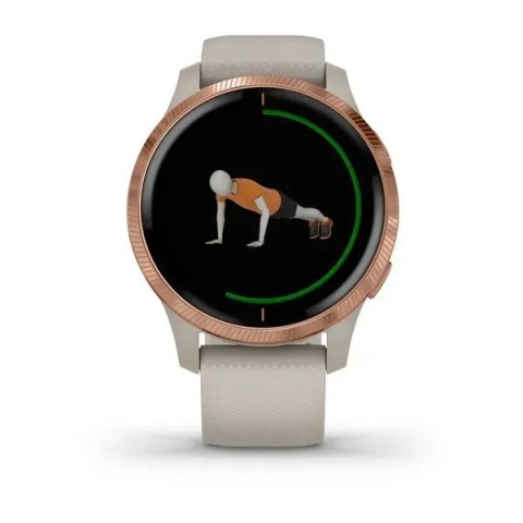 Смарт-годинник Garmin Venu світло-пісочний з рожево-золотистим безелем
