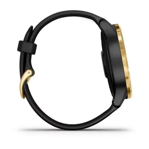 Смарт-годинник Garmin Venu чорний з золотистим безелем