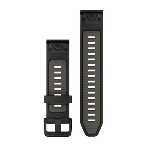 Ремінці для годинника Garmin QuickFit 20 силіконові чорні/гравійно-сірі