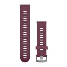 Швидкозмінні ремінці Garmin силіконові (20 мм) ягідного кольору з фурнітурою із нержавіючої сталі
