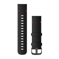 Швидкозмінні ремінці Garmin зі шкіри (22 мм) чорні з фурнітурою грифельного кольору