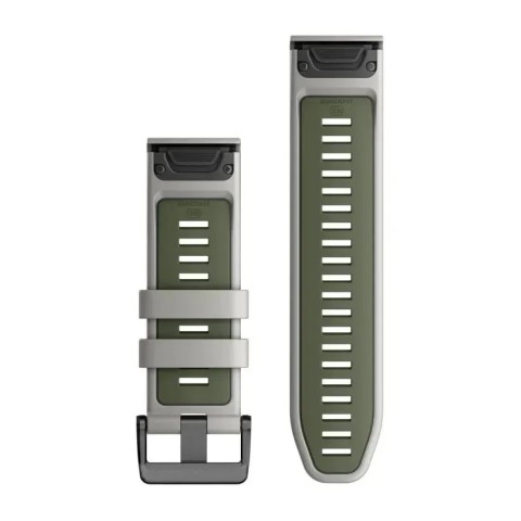Ремінці для годинника Garmin QuickFit 26 силіконові, туманно-сірі/мохові