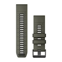 Ремінці для годинника Garmin QuickFit 26 силіконові оливково-сірі/чорні