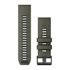 Ремінці для годинника Garmin QuickFit 26 силіконові оливково-сірі/чорні