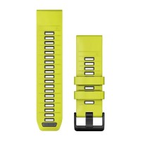 Ремінці для годинника Garmin QuickFit 26 силіконові яскраво-жовті/графітові