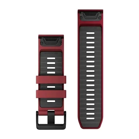 Ремінці для годинника Garmin QuickFit 26 силіконові марсала/графітові