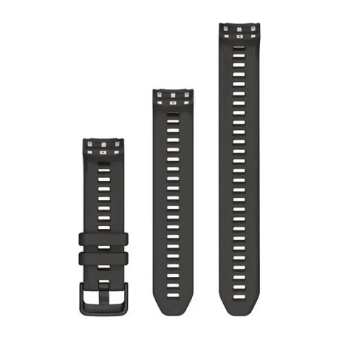 Змінні ремінці для смарт-годинника Garmin Instinct 2S Collection (20 мм) силіконові, графітові