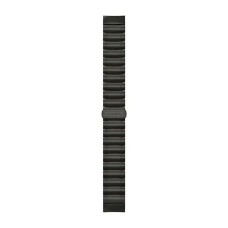 Ремінець для годинника Garmin QuickFit 22 гібридний титаново-силіконовий карбоново-сірий DLC