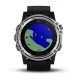 Смарт-часы Garmin Descent Mk1 серебристые с черным ремешком