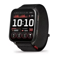 Смарт-годинник Garmin Venu X1 чорно-сланцевий титан з чорним нейлоновим ремінцем ComfortFit