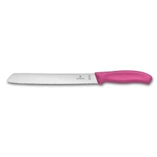 Ніж кухонний для хліба Victorinox SwissClassic, серрейтор, 21 cм, рожевий, блістер