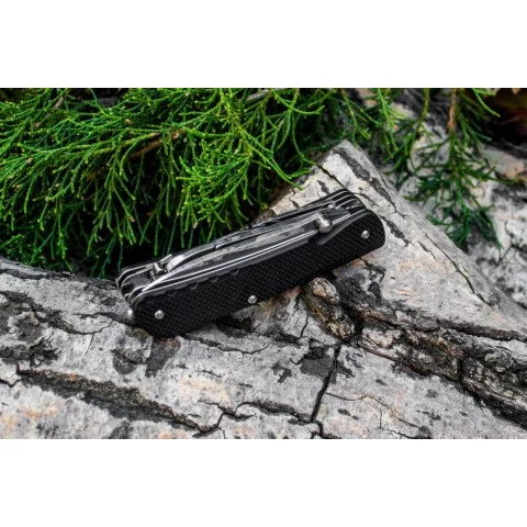 Багатофункціональний ніж Ruike Trekker LD41-B, (8.5 см) 12C27 / G10 чорний, 22 інстр.