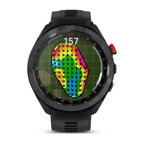 Смарт-часы Garmin Approach S70 (47 мм) с черным керамическим безелем и черным ремешком
