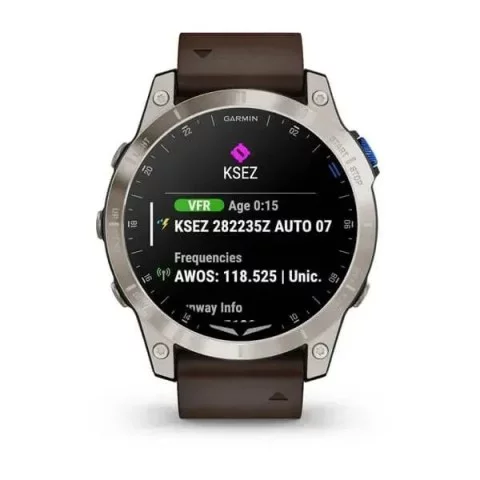 Смарт-часы Garmin D2 Mach 1 с коричневым ремешком Оксфорд