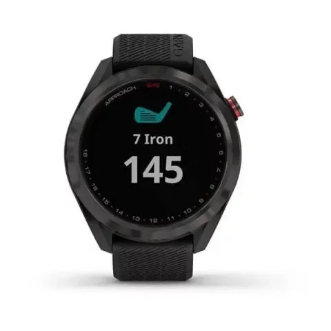 Смарт-часы Garmin Approach S42 темно-серые с черным ремешком
