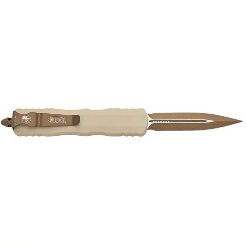 Нож Microtech Dirac, D/E Burnt Bronze Standard champagne