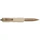 Нож Microtech Dirac, D/E Burnt Bronze Standard champagne