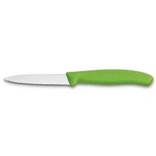 Нож кухонный Victorinox SwissClassic, 8 см, серрейтор, зеленый