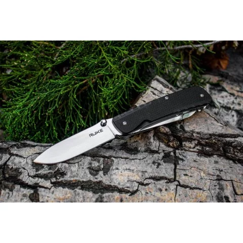 Багатофункціональний ніж Ruike Trekker LD41-B, (8.5 см) 12C27 / G10 чорний, 22 інстр.