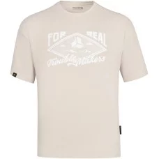 Футболка чоловiча Frontier Big white logo XS Taupe
