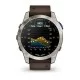 Смарт-часы Garmin D2 Mach 1 с коричневым ремешком Оксфорд
