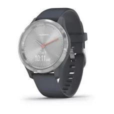 Смарт-годинник Garmin vivomove 3S зі сріблястим безелем та гранітно-синім ремінцем