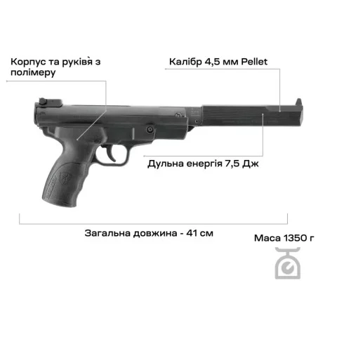 Пневматичний пістолет Umarex Browning Buck Mark Magnum 4,5 мм Pellet