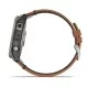 Смарт-часы Garmin fenix 7X Sapphire Solar титановые с каштановым кожаным ремешком
