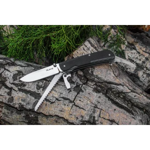 Багатофункціональний ніж Ruike Trekker LD32-B, (8.5 см) 12C27 / G10 чорний, 11 інстр.