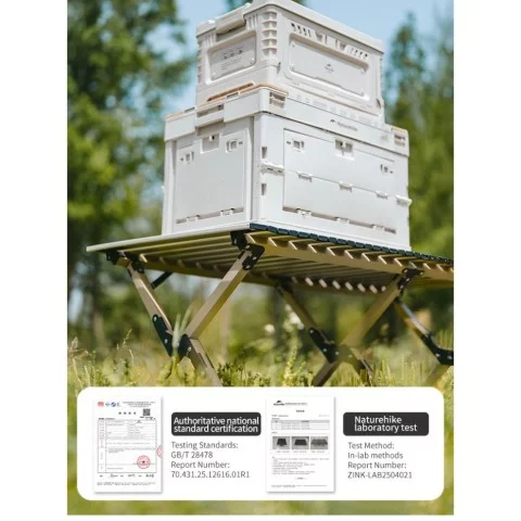 Складаний стіл Naturehike Star Jane T01 CNK2550JJ018, 89х60 см, вуглецева сталь, бежевий