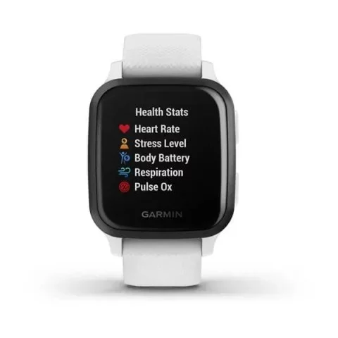 Смарт-часы Garmin Venu Sq Music Editionс белые с грифельным безелем