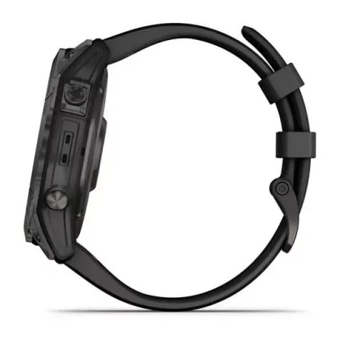 Смарт-часы Garmin fenix 7X Sapphire Solar карбоново-серые титановые DLC с черным ремешком