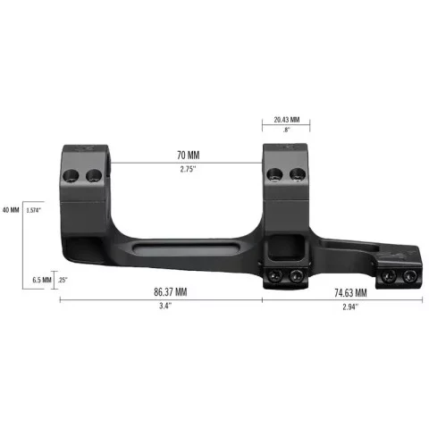 Моноблок Vortex Precision Extended Cantilever. d - 30 мм. Extra Hight. Наклон 20 МОА. Picatinny