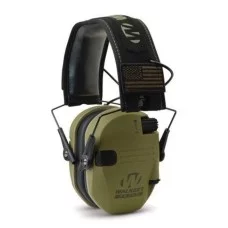 Walker's Razor Slim earmuffs Patriot Olive + patches - Активные стрелковые наушники