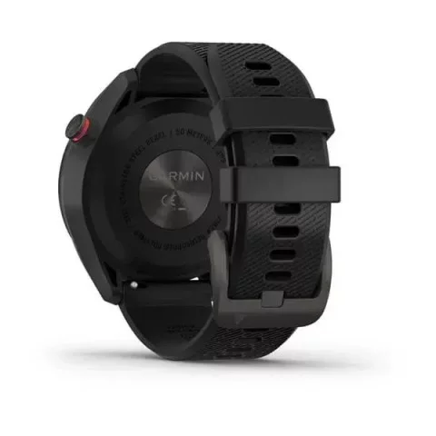 Смарт-часы Garmin Approach S42 темно-серые с черным ремешком