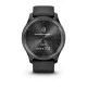 Смарт-часы Garmin vivomove Trend с грифельным стальным безелем, черными корпусом и ремешком