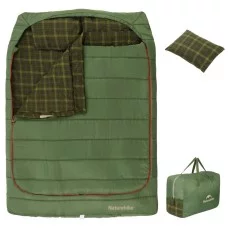 Спальний мішок двомісний із подушками Naturehike CNK2350WS019, зелений
