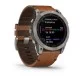 Смарт-часы Garmin fenix 7X Sapphire Solar титановые с каштановым кожаным ремешком