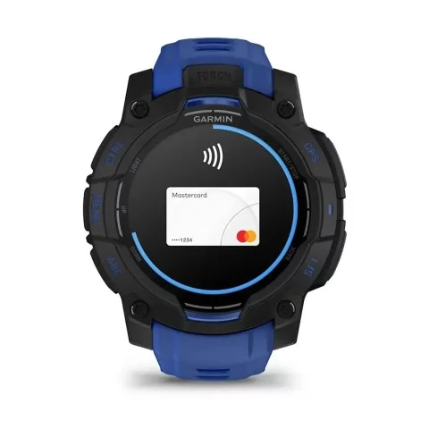 Смарт-годинник Garmin Instinct 3 (45 мм) AMOLED синя блискавка/чорний